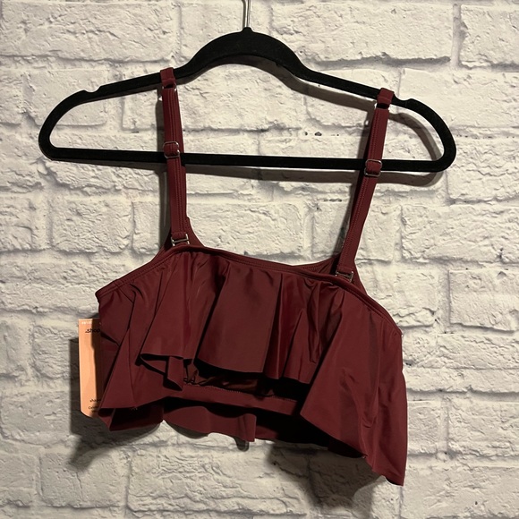 New Shapermint Ruffle Bikini Top Small - Picture 3 of 6